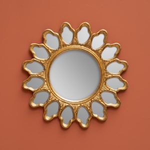Miroir en bois doré Floriana